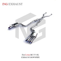Échappement ING Car Catback RCF en acier inoxydable avec commande de soupape SS304 pour Lexus RCF 2014 et plus, pièces de performance automobile