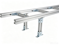 Support de câbles en alliage d'aluminium sur mesure avec surface anodisée pour la pose de câbles dans les salles informatiques et la construction industrielle