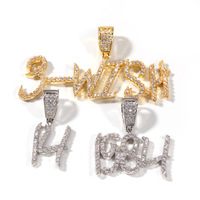 Collar con Nombre Personalizado en Chapado de Oro de 18K, Letras Cursivas Pequeñas, Material de Latón, Cadena de Cuerda, Zirconia, Regalo Popular