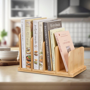 Porte-lettres en bambou, classeur de courrier, organiseur de documents, organiseur d'enveloppes avec 4 fentes pour bureau - Product Image 2