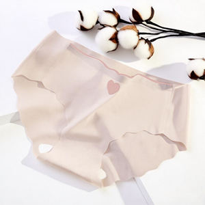 Japon kızın dikişsiz buz ipek aşk orta katlı kadın ince iç çamaşırı nefes saf pamuk kasık - Product Image 3