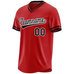 Camiseta de béisbol con logotipo de equipo personalizado y número impreso, jersey en blanco al por mayor, <span class=keywords><strong>camisetas</strong></span> de béisbol con bordado retro y cuello en V para <span class=keywords><strong>hombre</strong></span> - Product Image 4