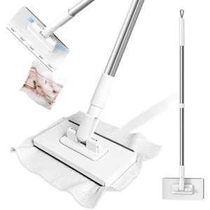 Mopa de Limpieza de Pisos con Sujeción Automática, Paños Reemplazables, Toallas de Repuesto, Paño Húmedo, Limpiador de Ventanas, Mopa Plana Desechable - Product Image 1