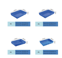 Boîtes de rangement empilables en plastique solide, bacs et caisses de présentation - Conteneurs logistiques recyclables pour applications en chaîne du froid