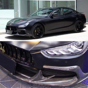 Lèvre avant en Fiber de carbone de haute qualité pour <span class=keywords><strong>Maserati</strong></span> Ghibli 14-16 mise à niveau pare-chocs avant menton Spoiler BodyKit - Product Image 4