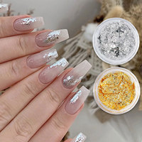 Nail Art Supplies Gold Silver Foil Sequins DIY Nail Decoration Flakes Nail Foil