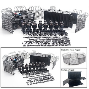 Blocs de construction transfrontaliers : Polices spéciales de <span class=keywords><strong>la</strong></span> Prison Noire, figurines militaires, voiture blindée de <span class=keywords><strong>police</strong></span> anti-explosion, évasion de <span class=keywords><strong>la</strong></span> zone noire - Product Image 5