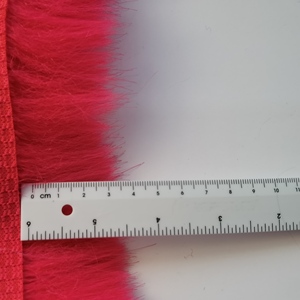 Chất Lượng Cao In Rắn Cao Đống Dày Phong Cách Giả Lông Thú Vải 100% Polyester Thỏ Đỏ Lông Cho Quần Áo May Mặc Giường Vật Nuôi Sofa - Product Image 4