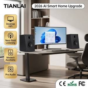 Enceinte d'étagère Tianlai <span class=keywords><strong>TL</strong></span>-WX02 avec transducteur coaxial, moniteur audio stéréo Hi-Fi pour système home cinéma, enceinte de bureau - Product Image 3