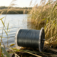 Ligne de pêche tressée professionnelle 8x 100M 0.6 #   Ligne de pêche tressée ultra-fine en PE gris