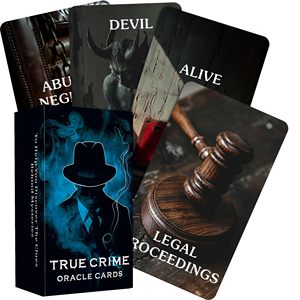 Vente en gros de 80 cartes True Crime Clues Oracle, jeu de tarot en papier écologique, cartes de déduction mystérieuses avec impression couleur intégrale - Product Image 1