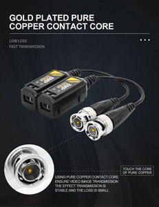 Sistema de Seguridad CCTV AHD/CVI/TVI/CVBS, <span class=keywords><strong>Balun</strong></span> de Video de 8MP, Transmisión de 400m, Accesorios de <span class=keywords><strong>Balun</strong></span> Pasivo BNC y RJ45 - Product Image 4