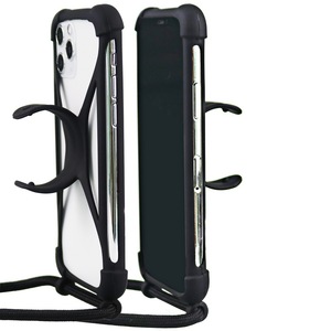 Funda de silicona universal con soporte plegable y correa cruzada para <span class=keywords><strong>iPhone</strong></span> 17 16 15 14 13 Pro Max - Product Image 1