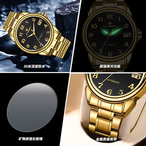 Fen Zun Mechanical Watch Automatic 30M Waterproof Stainless Steel Strap Luminous Men's Watch Model 6608 - Product Image 4