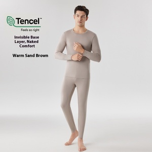 Set di biancheria intima termica modale da uomo nuova camicia a Base sottile <span class=keywords><strong>pantaloni</strong></span> autunnali riscaldamento vestiti a maniche lunghe girocollo - Product Image 3