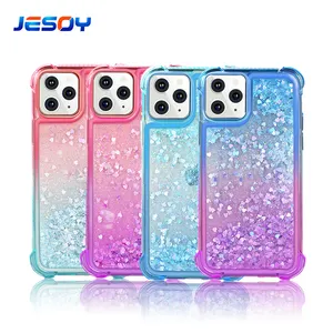 Casing Ponsel Glitter Bling Iphone 12 11 Xr Pro Max, Sarung Ponsel Pasir Isap Tpu Silikon Trendi Modis 2020