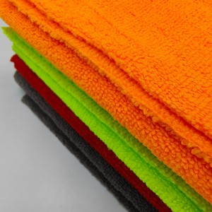 Serviettes de cuisine en <span class=keywords><strong>microfibre</strong></span> tricotées chaîne 40x40cm, colorées, absorbantes et à séchage rapide, réutilisables pour le lavage et le séchage de voitures – Vente chaude - Product Image 5