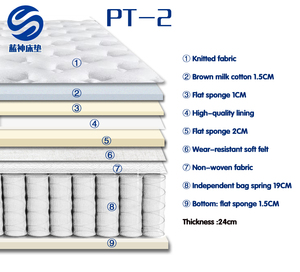 Nhà Máy Bán Hàng Trực Tiếp Thiết Kế Hiện Đại Thoải Mái Nệm Cao Su Bộ Nhớ Bọt Túi Mùa Xuân Nệm Nhà Máy Bán Buôn - Product Image 3