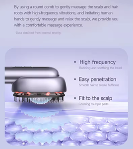 Phenitech Massage kamm mit ätherischem Öl Neuer aktueller <span class=keywords><strong>Meridian</strong></span> mit roter und blauer Lichttherapie Elektrischer Massage kamm 2 Gänge - Product Image 5