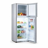Réfrigérateur congélateur à montage supérieur haute performance, corps en acier blanc, double porte, pour usage commercial et domestique