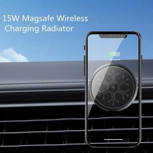 Sarafox B9X 2 in 1 In-Car 15W Magnetic <b>Wireless</b> Charger Mobile Phone Cooling Fan Radiator Cooler Air Vent & Holder Phone - Product Image 3