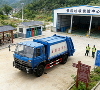 Camion compacteur d'ordures urbaines à bras oscillant arrière AOMAN-101 6x4, moteur diesel manuel Euro 3, pompe 5.9L, moteur, boîte de vitesses
