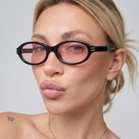 Lunettes de soleil ovales polarisées de luxe pour femmes, style vintage rétro, petites lunettes de soleil œil de chat, verres roses tendance UV400, lunettes de créateur, vente en gros