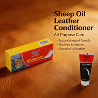 Bálsamo para el Cuidado del Cuero con Aceite de Oveja Jinyang 70G, Corrige el Color Desigual y Equilibra la Superficie del Cuero
