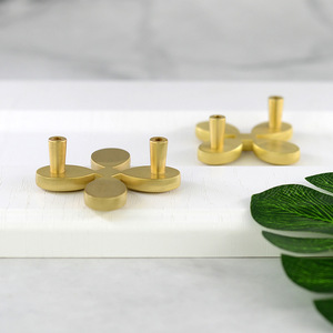 New Chinese Style <b>Brass</b> Cabinet Handle Geometric Minimalist Design Antioxidant Home Office Furniture <b>Knob</b> - Product Image 3