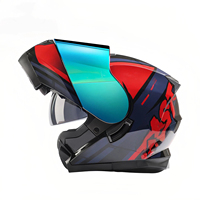 Casque de sécurité en ABS certifié ECE avec double visière, anti-buée et design respirant, adapté à toutes les saisons