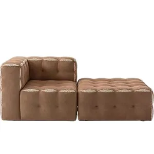 2024 youtai hiện đại cừu len phòng khách sofa nhà nhỏ công nghệ vải Mô-đun giải trí sofa