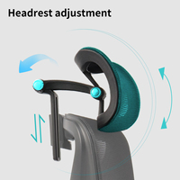 Chaise de bureau pivotante entièrement en maille réglable à dossier haut personnalisée Conception ergonomique Support lombaire Accoudoirs réglables Testée par Bifma