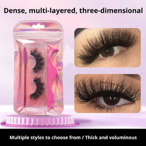 Venta al por Mayor de 1 Par de Pestañas 3D de Visón Sintético, Suaves, Voluminosas, Dramáticas y Largas, Suministros de Belleza, Pelo Sintético - Product Image 2
