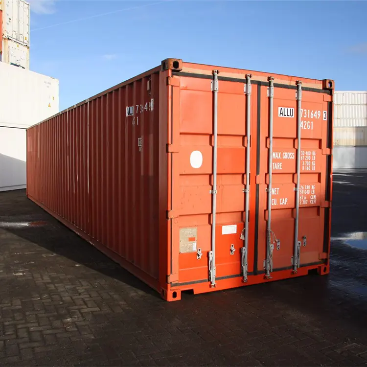 China nuevo contenedor de envío marítimo de segunda mano 20FT 40FT 40HQ contenedor de envío de cubo alto a EE. UU.