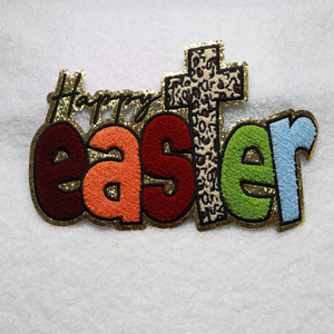 Best Price Heat Press Sequin Love Rabbit Embroidery Patch Easter Chenille Iron on Patches for <b>Bags</b> - Product Image 2