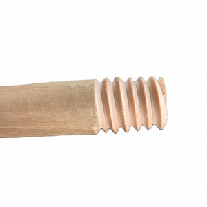 Manche de balai en bois d'eucalyptus 120cm de longueur avec tête de balai en PVC bâton de vadrouille de nettoyage domestique - Product Image 1