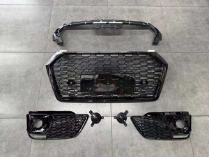 Accesorios para Automóviles, Rejilla Delantera de Estilo Panal de Abeja Negra ABS, Gran Venta, para <span class=keywords><strong>Audi</strong></span> <span class=keywords><strong>Q5</strong></span> SQ5, Mejora al Kit de Carrocería RSQ5, Kits 2018-2020 - Product Image 2