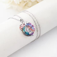 Colliers d'amitié vintage personnalisés pour femmes, pendentif arbre de vie pour sœurs sur chaîne en acier inoxydable pour anniversaires