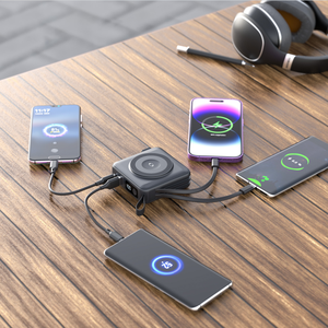 Tenchen Multifunción PD 20W Pared inalámbrica y cables integrados Banco de energía de carga para iPHONE <span class=keywords><strong>Airpods</strong></span> Auricular - Product Image 3