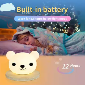 Kawaii Chick Rechargeable Animal Night Lights Silicone Nursery Light Portable Night Light For Baby Room And Toddler