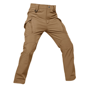 Pantalons pour hommes Offre Spéciale Pantalons cargo en polaire imperméable pour hommes Pantalons de travail <span class=keywords><strong>et</strong></span> de randonnée Pantalons thermiques chauds Softshell IX9 - Product Image 3
