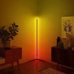 Luci da gioco soggiorno Ambient Mood Sunset Lamp RGB cambia colore Decor luci notturne lampada da terra ad angolo a Led verticale in piedi