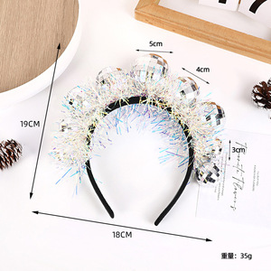 <span class=keywords><strong>Bandeau</strong></span> en plastique Disco Silver Ball Boppers 70s Silver Disco Ball Disco Ball <span class=keywords><strong>Bandeau</strong></span> Costume - Product Image 4