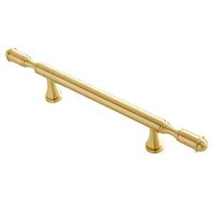 Solid Brass Furniture Handles Bar Shape Drawer Wardrobe Door <b>Knobs</b> Minimalist Design Gold Color Durable Hardware - Product Image 5