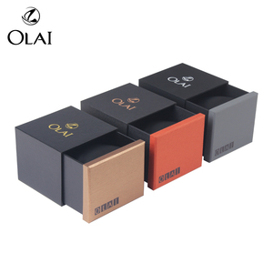 Chất Lượng Cao Ngăn Kéo Màu Xám Tông Giấy Trường Hợp Đồng Hồ Vòng Đeo Tay Hộp Quà Tặng Cho Lưu Trữ Giấy Bangle Bao Bì Hộp Với Logo - Product Image 5