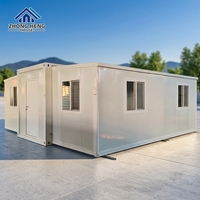 Maisons conteneurs préfabriquées extensibles de 20 et 40 pieds, prêtes à l'emploi, pour entrepôt, en panneaux sandwich d'acier modernes, avec chambre facile à aménager