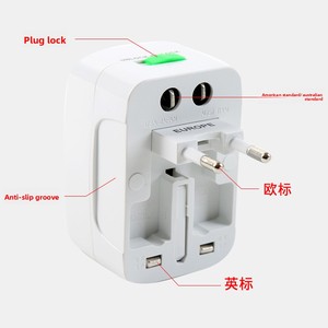 Adaptateur de prise universelle multifonctionnel 10A 250V, prise de conversion de voyage compatible avec le monde entier - Product Image 2