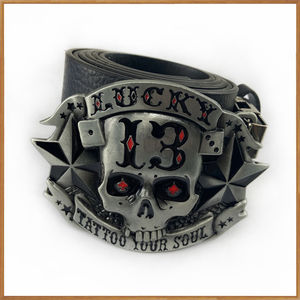 หัวเข็มขัดรูปหัวกะโหลกยอดนิยมสำหรับผู้หญิง พร้อมลูกเต๋าและเลขนำ<span class=keywords><strong>โชค</strong></span> <span class=keywords><strong>13</strong></span> - Product Image 6