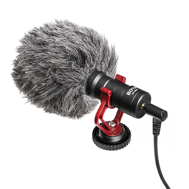 Universal BOYA BY-MM1 Microphone Shotgun Video Microphone Recording Mic for DJI OSMO DSLR Camera Smartphones 3.5MM Audio Cable