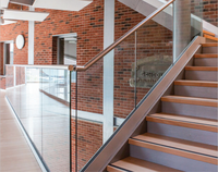 YL Balustrades en acier inoxydable les plus achetées, systèmes de conception extérieure, garde-corps en verre pour escaliers